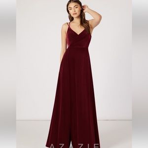 Azazie Hapa Velvet Bridesmaid Dress ~ Size 12
* Burgundy